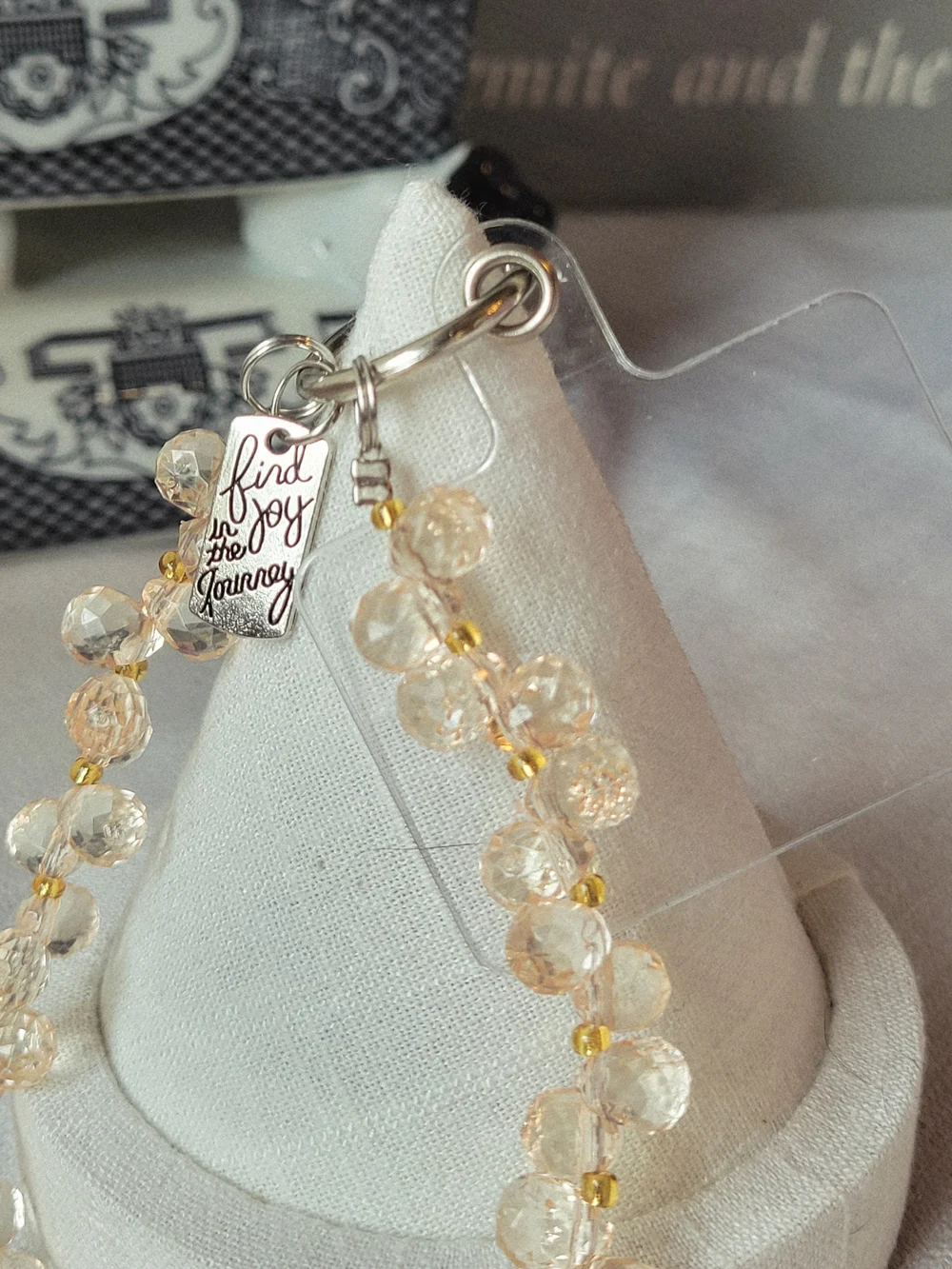 Phone Charm Crystal Bead Wristlet